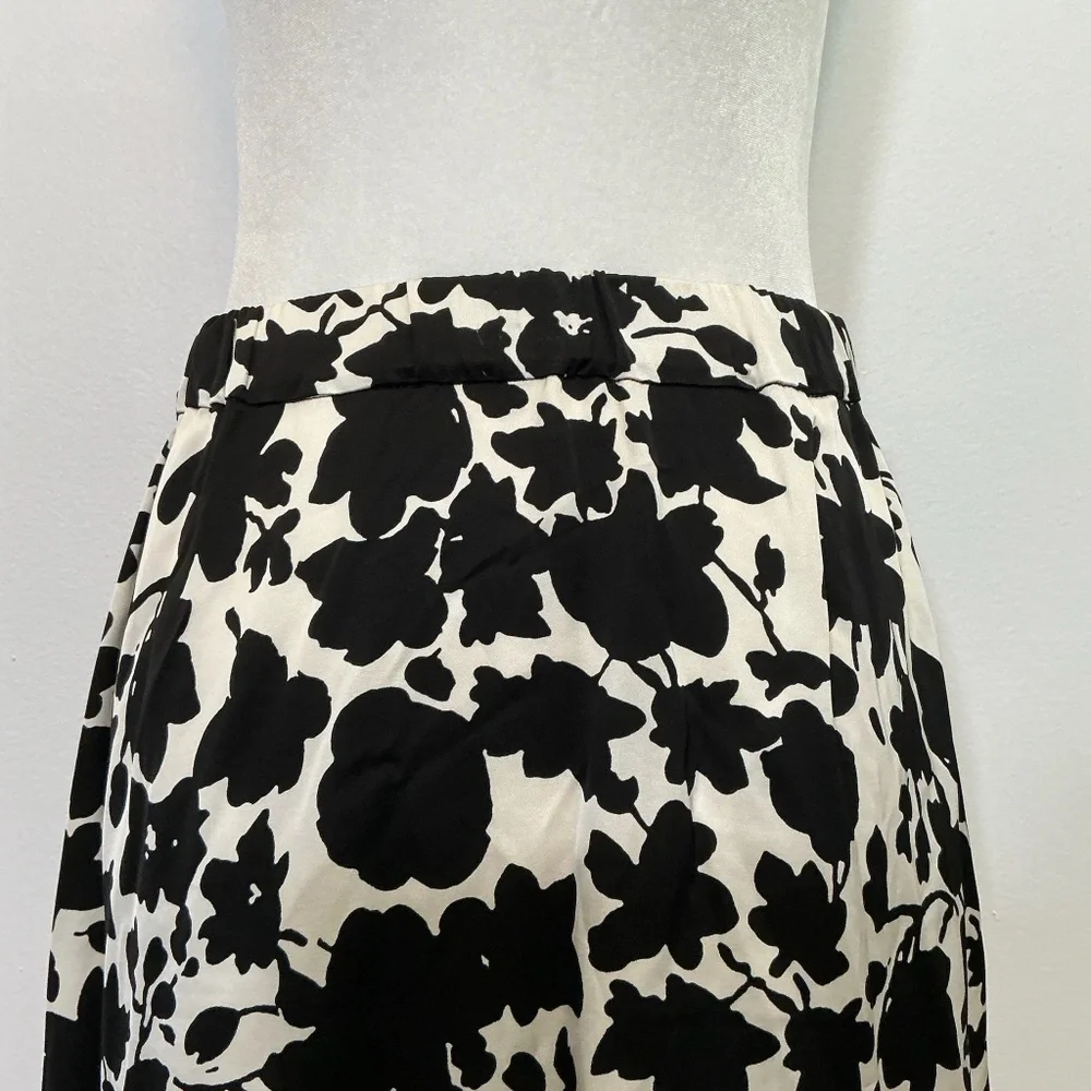Gerard Darel Bastian Paris Black White Floral Maxi Skirt Size 3 (US Large)